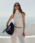 Turtleneck Knit Top Milk